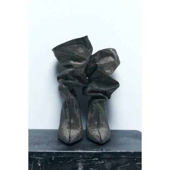 Zara Heeled Sparkly Boot